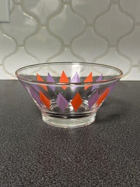 Mid-century modern anchor Hocking Harlequin Diamonds dish
